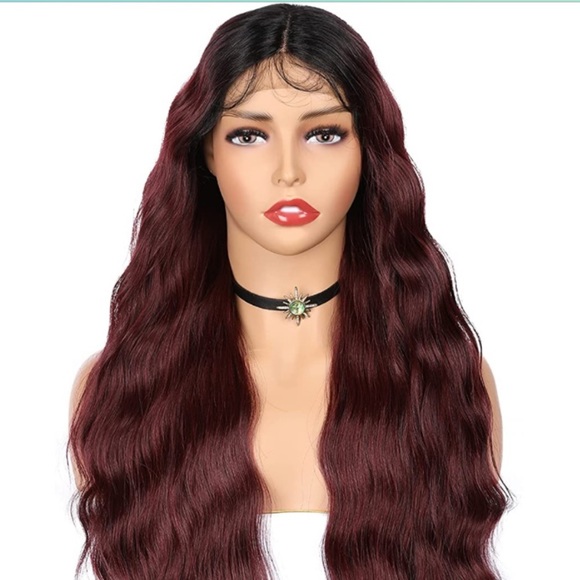 28inch Burgundy Lace Front Wig